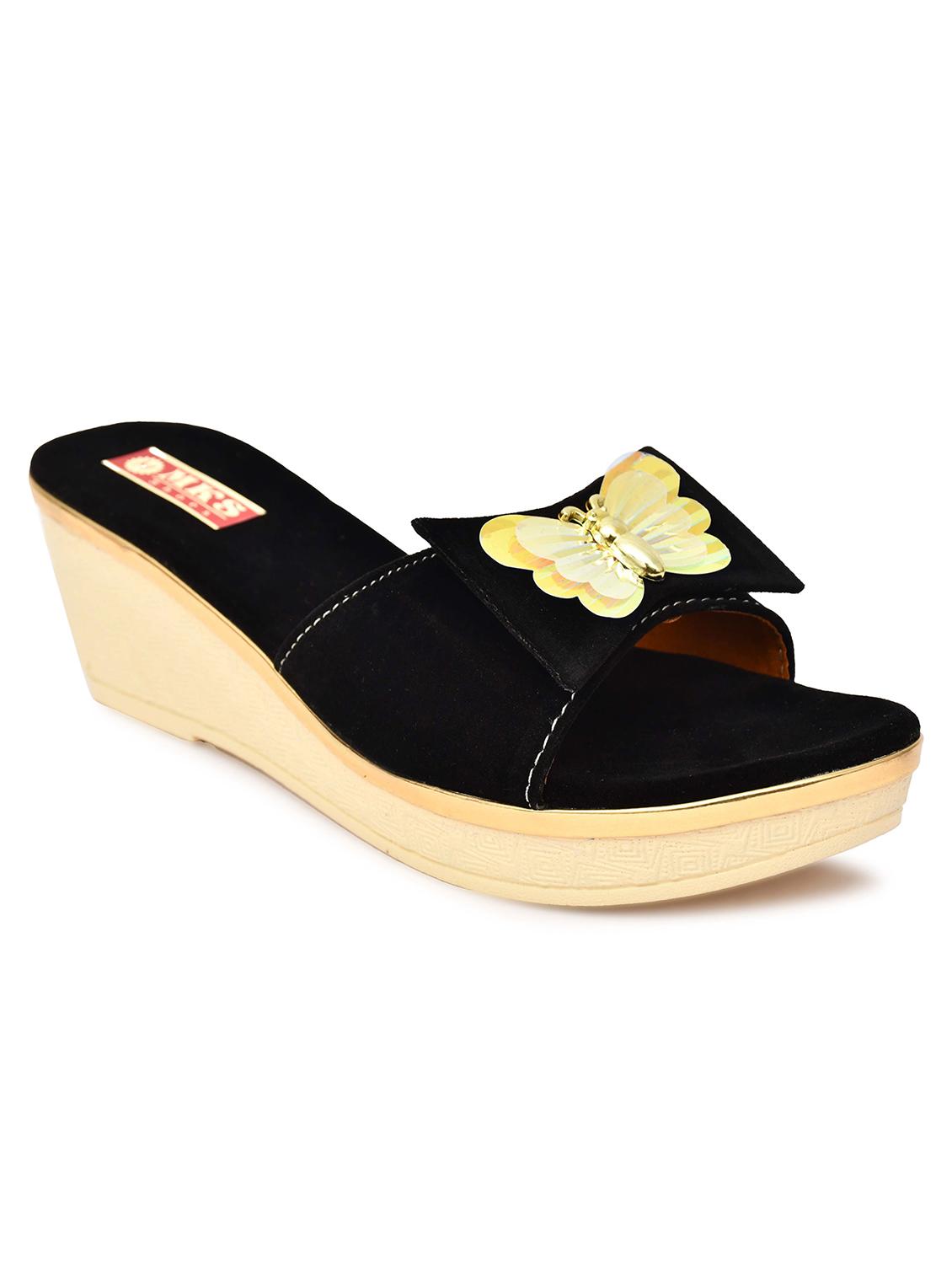 women black slip on wedge - 21957108 - Zoom Image - 0