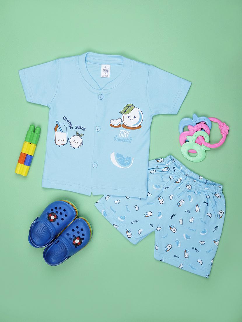 kids printed t-shirt and shorts co-ord set - 21957350 - Zoom Image - 0