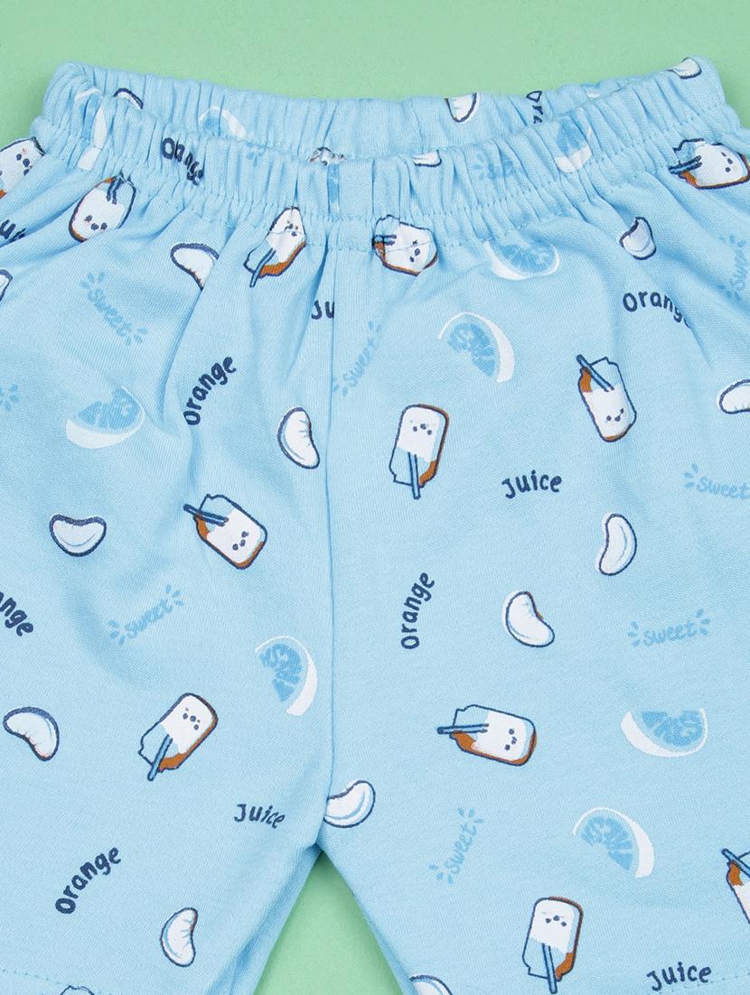 kids printed t-shirt and shorts co-ord set - 21957350 - Standard Image - 3