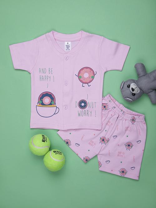 kids printed t-shirt and shorts co-ord set - 21957363 - Standard Image - 0