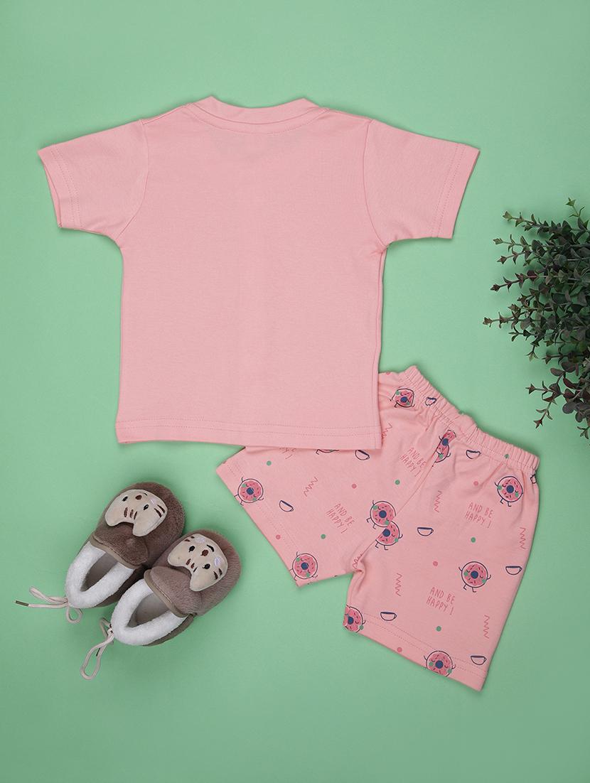 kids printed t-shirt and shorts co-ord set - 21957364 - Zoom Image - 0