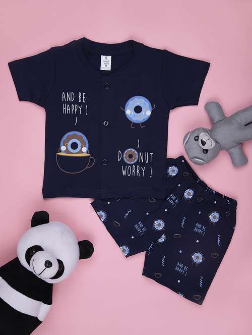 kids printed t-shirt and shorts co-ord set - 21957365 -  Standard Image - 0