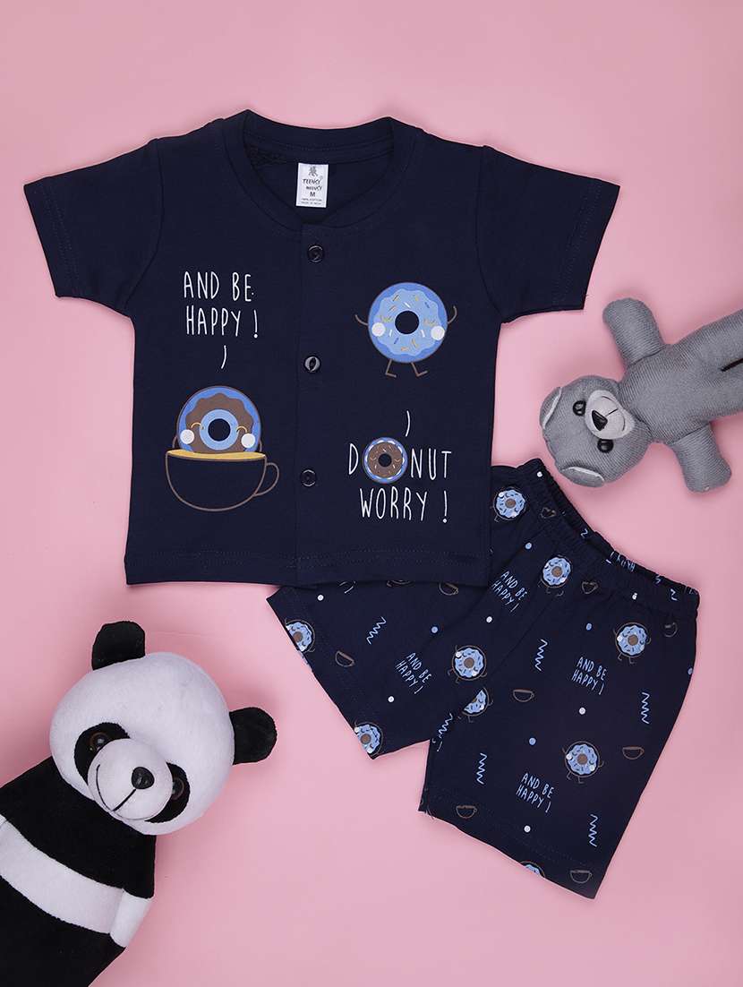 kids printed t-shirt and shorts co-ord set - 21957365 -  Zoom Image - 0