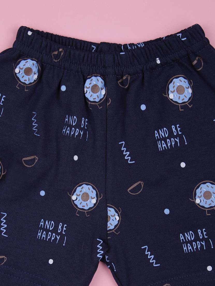 kids printed t-shirt and shorts co-ord set - 21957365 - Standard Image - 3