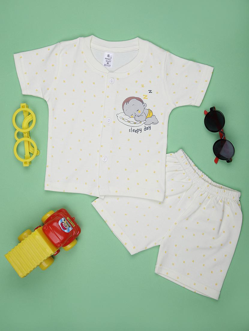 kids printed t-shirt and shorts co-ord set - 21957368 -  Zoom Image - 0