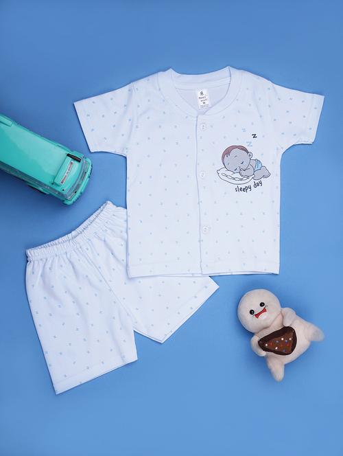 kids printed t-shirt and shorts co-ord set - 21957369 - Standard Image - 0