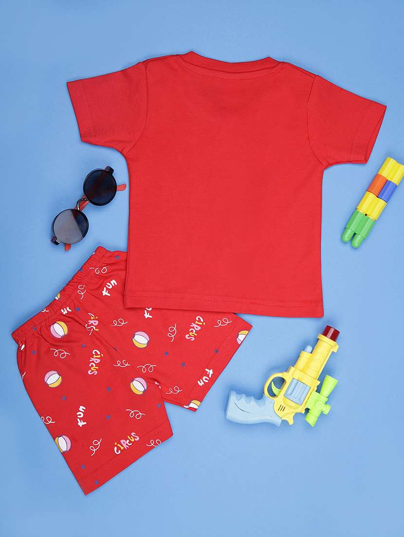 kids printed t-shirt and shorts co-ord set - 21957373 -  Standard Image - 5