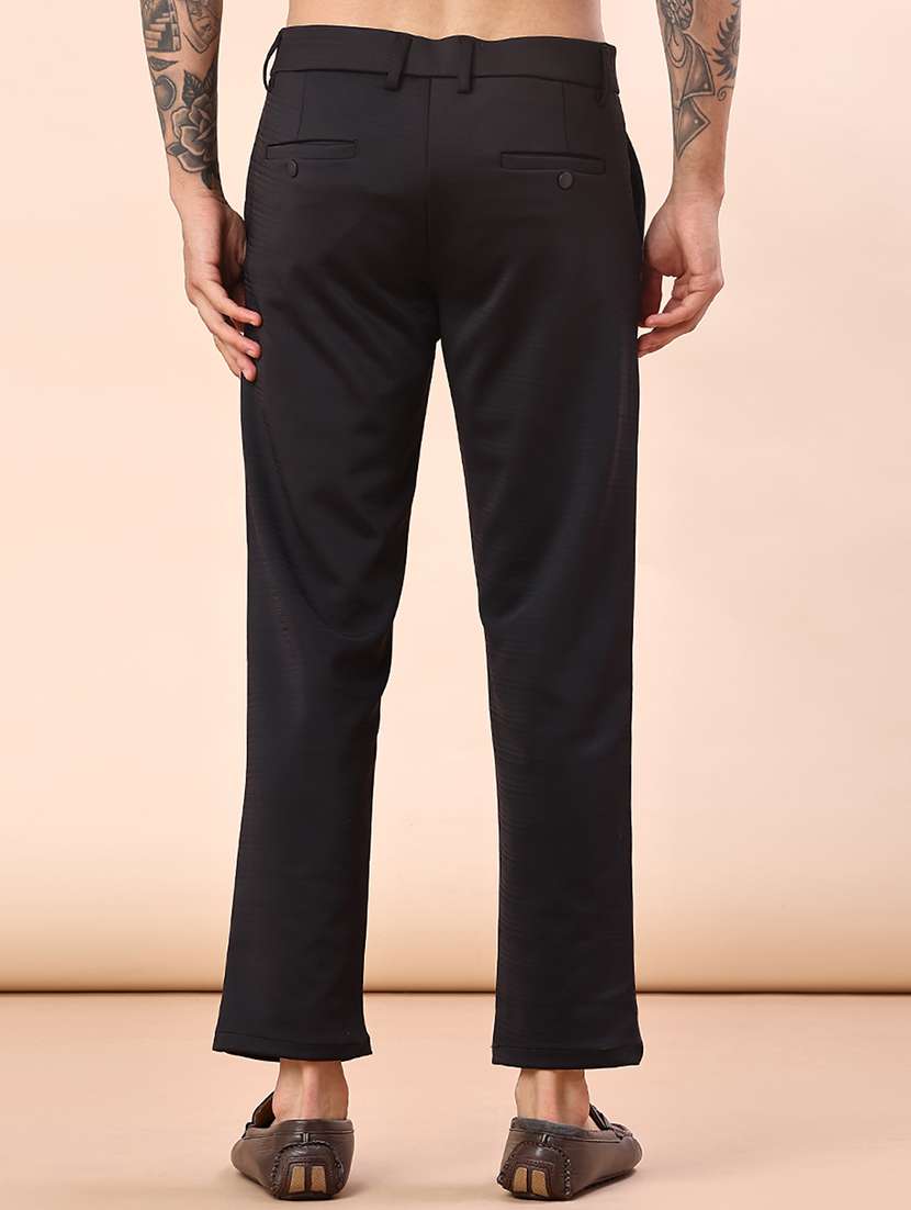 men solid mid rise chinos casual trouser - 21957391 -  Standard Image - 3