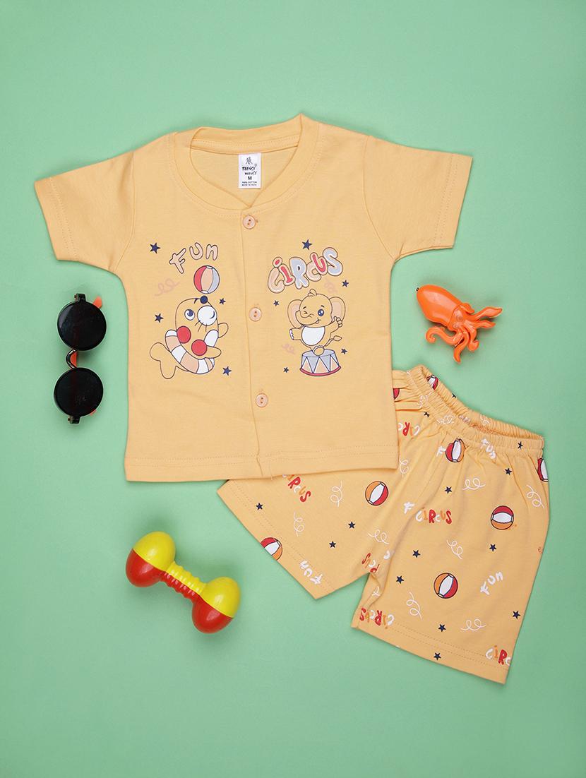 kids printed t-shirt and shorts co-ord set - 21957398 - Zoom Image - 0