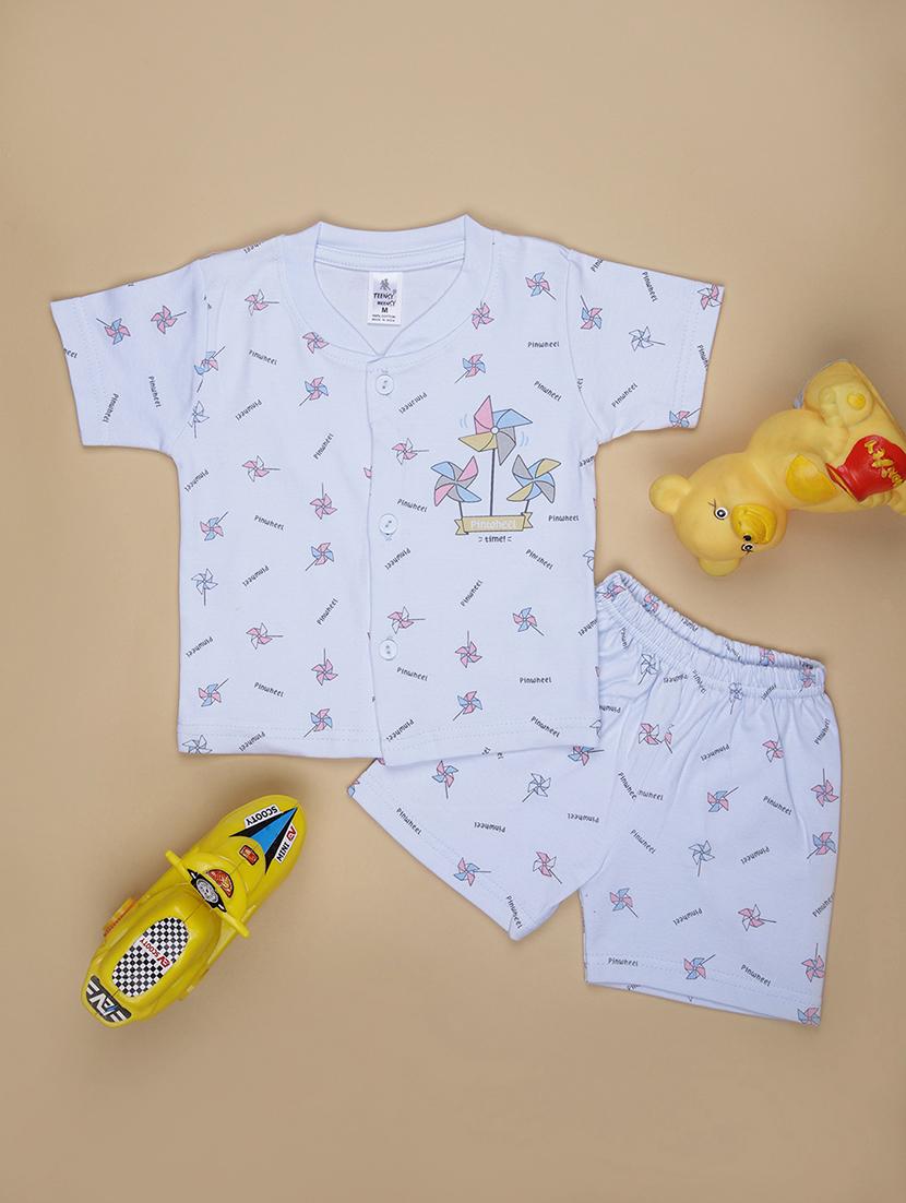 kids printed t-shirt and shorts co-ord set - 21957401 - Zoom Image - 0