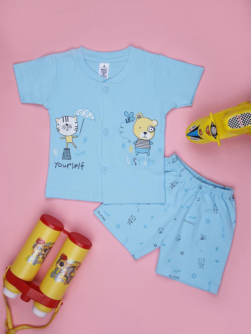 kids printed t-shirt and shorts co-ord set - 21957407 - Zoom Image - 0