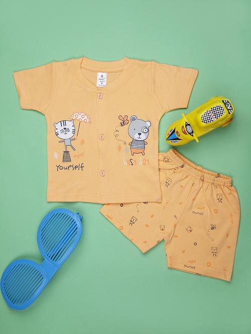 kids printed t-shirt and shorts co-ord set - 21957408 - Standard Image - 0