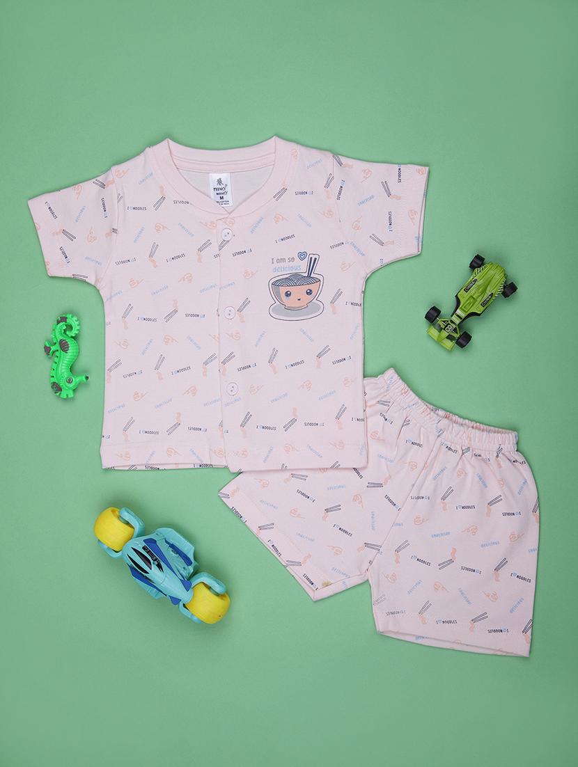 kids printed t-shirt and shorts co-ord set - 21957475 -  Zoom Image - 0