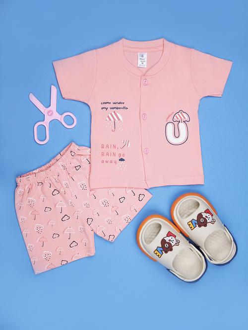 kids printed t-shirt and shorts co-ord set - 21957480 -  Standard Image - 0