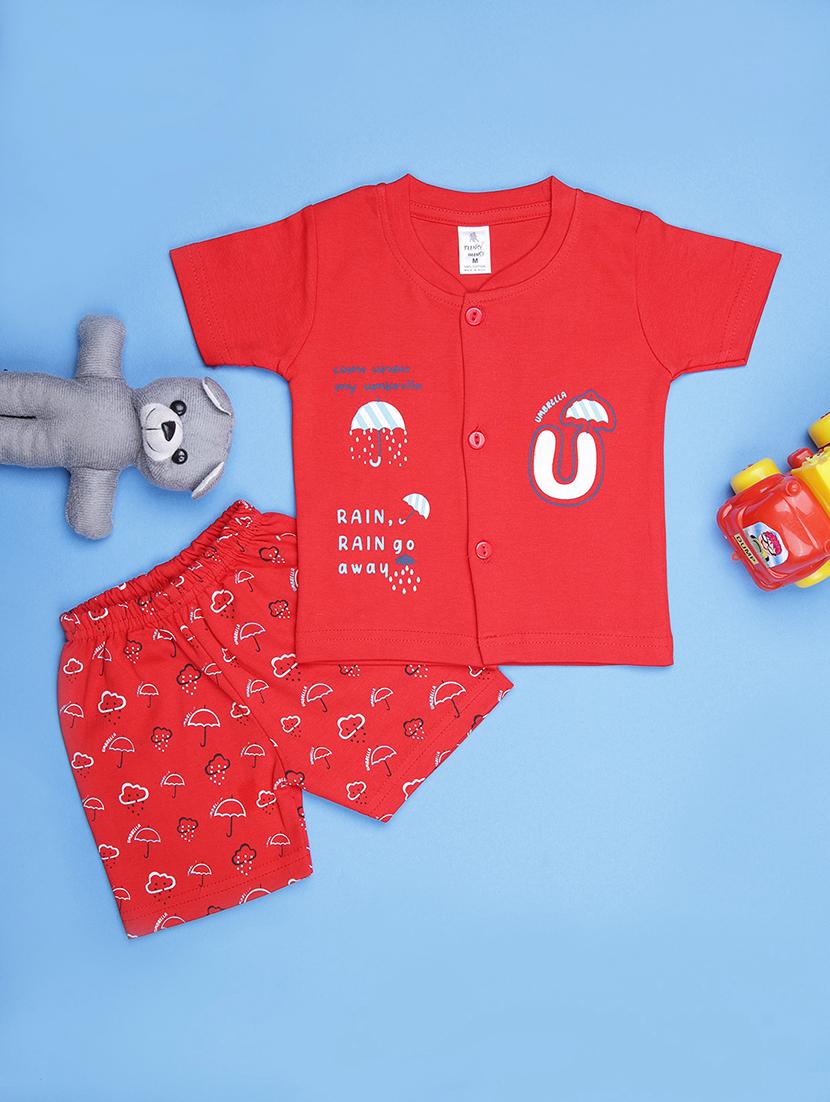 kids printed t-shirt and shorts co-ord set - 21957482 - Zoom Image - 0