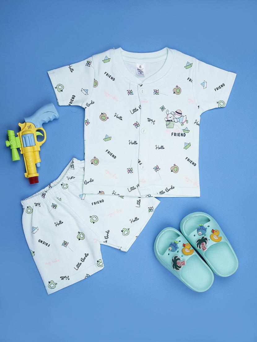 kids printed t-shirt and shorts co-ord set - 21957484 - Zoom Image - 0