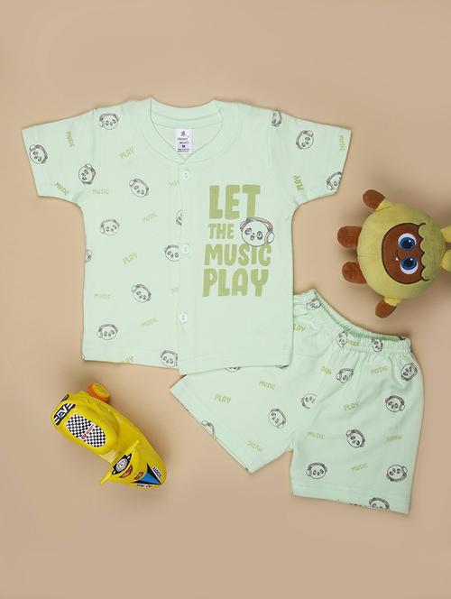 kids printed t-shirt and shorts co-ord set - 21957556 - Standard Image - 0