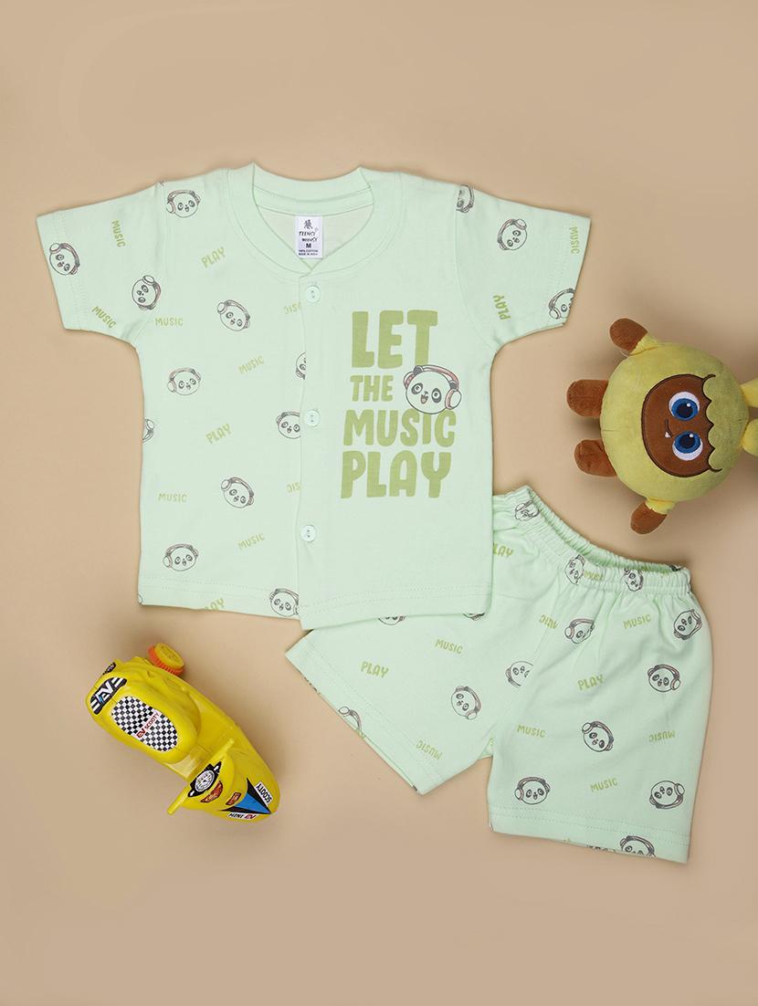 kids printed t-shirt and shorts co-ord set - 21957556 - Zoom Image - 0