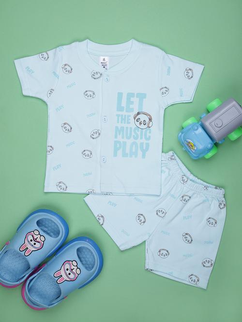 kids printed t-shirt and shorts co-ord set - 21957557 - Standard Image - 0