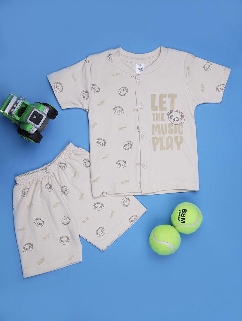 kids printed t-shirt and shorts co-ord set - 21957558 - Zoom Image - 0