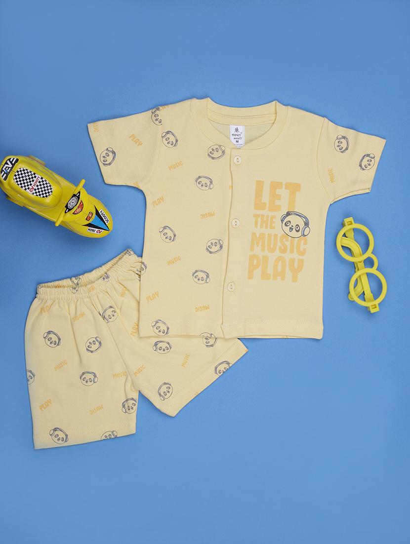 kids printed t-shirt and shorts co-ord set - 21957559 - Zoom Image - 0