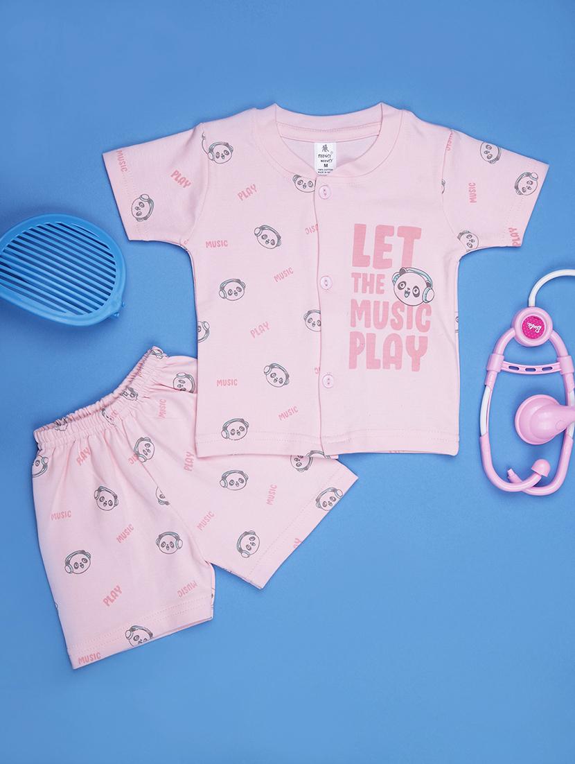 kids printed t-shirt and shorts co-ord set - 21957561 - Zoom Image - 0