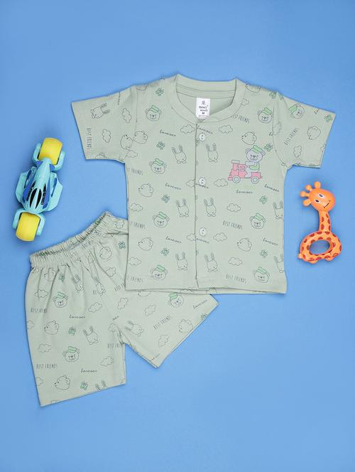 kids printed t-shirt and shorts co-ord set - 21957562 - Standard Image - 0