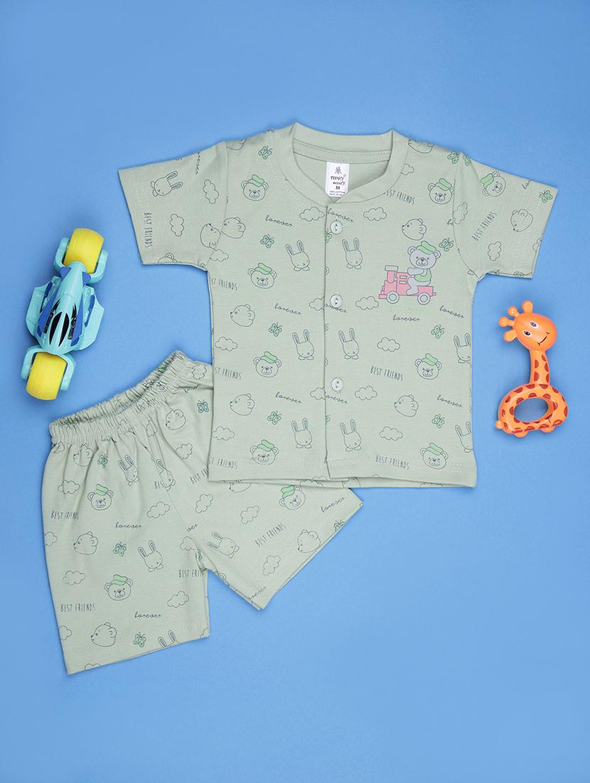 kids printed t-shirt and shorts co-ord set - 21957562 - Zoom Image - 0