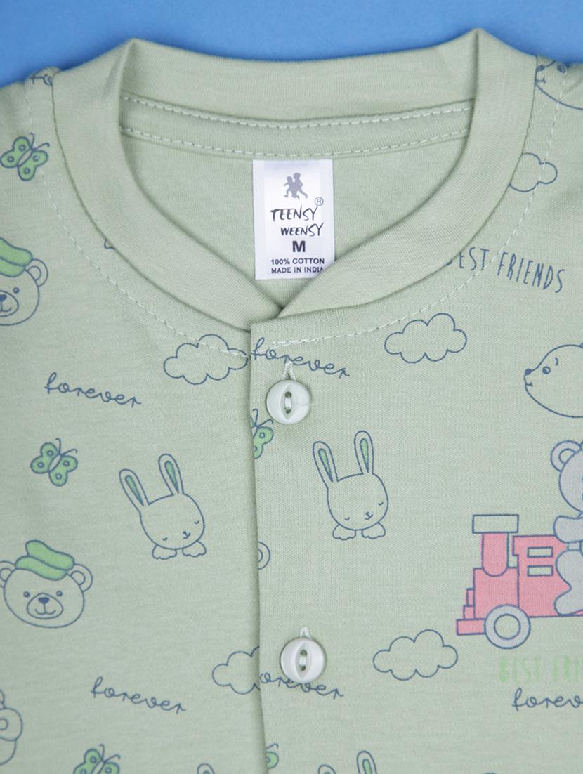 kids printed t-shirt and shorts co-ord set - 21957562 - Standard Image - 3