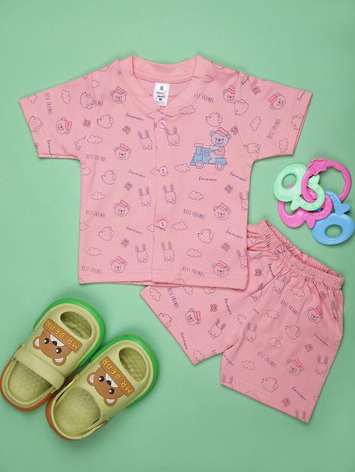 kids printed t-shirt and shorts co-ord set - 21957563 -  Standard Image - 0