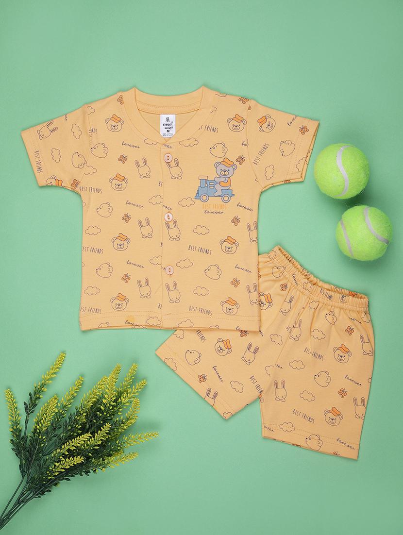 kids printed t-shirt and shorts co-ord set - 21957564 - Zoom Image - 0