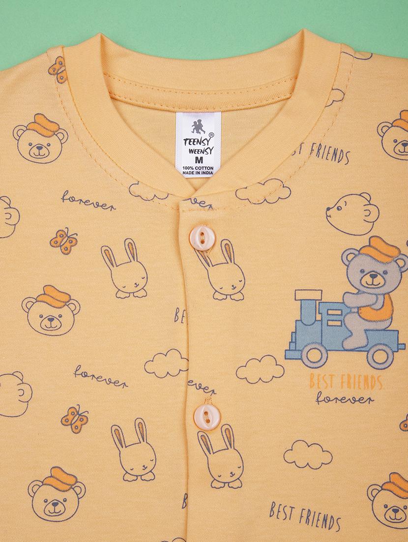kids printed t-shirt and shorts co-ord set - 21957564 - Standard Image - 3