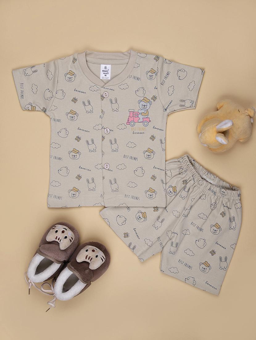 kids printed t-shirt and shorts co-ord set - 21957565 - Zoom Image - 0