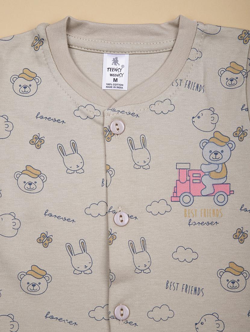 kids printed t-shirt and shorts co-ord set - 21957565 - Standard Image - 5