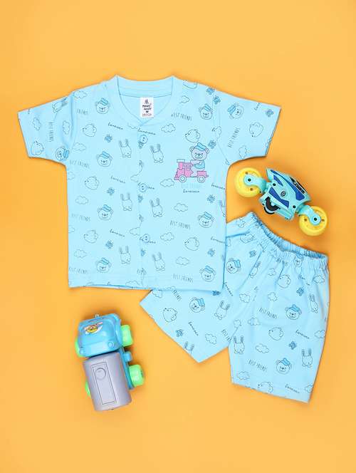 kids printed t-shirt and shorts co-ord set - 21957566 - Standard Image - 0