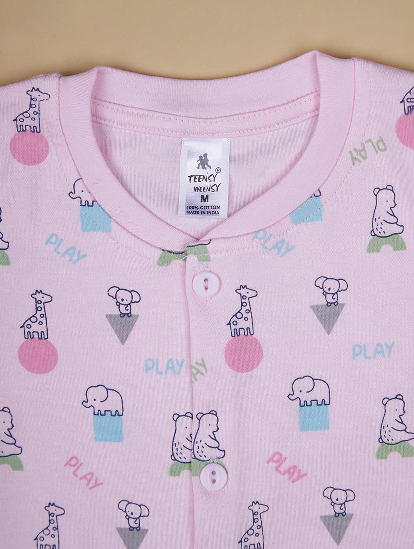 kids printed t-shirt and shorts co-ord set - 21957568 - Standard Image - 3