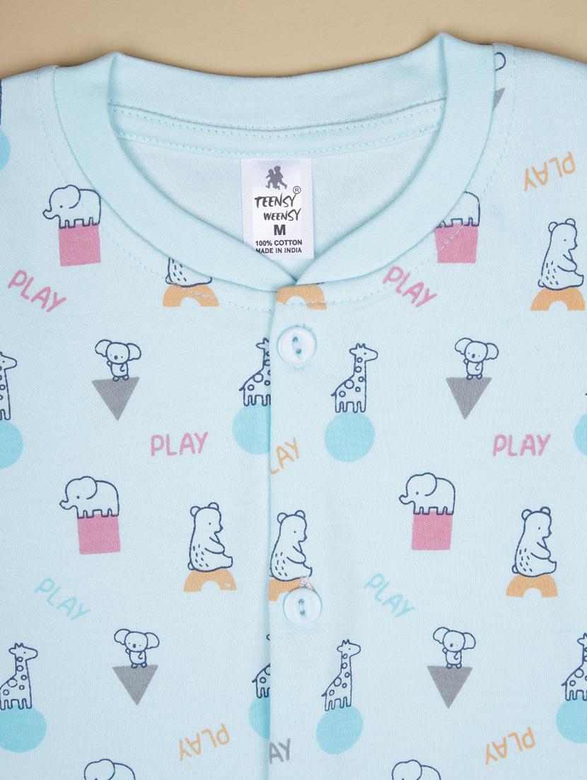 kids printed t-shirt and shorts co-ord set - 21957572 - Standard Image - 3