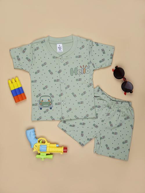 kids printed t-shirt and shorts co-ord set - 21957574 - Standard Image - 0