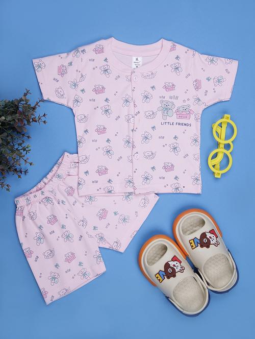 kids printed t-shirt and shorts co-ord set - 21957575 - Standard Image - 0