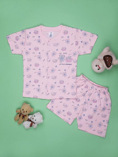 kids printed t-shirt and shorts co-ord set - 21957577 - Standard Image - 0