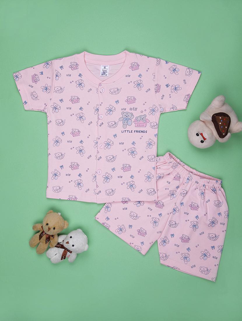 kids printed t-shirt and shorts co-ord set - 21957577 - Zoom Image - 0