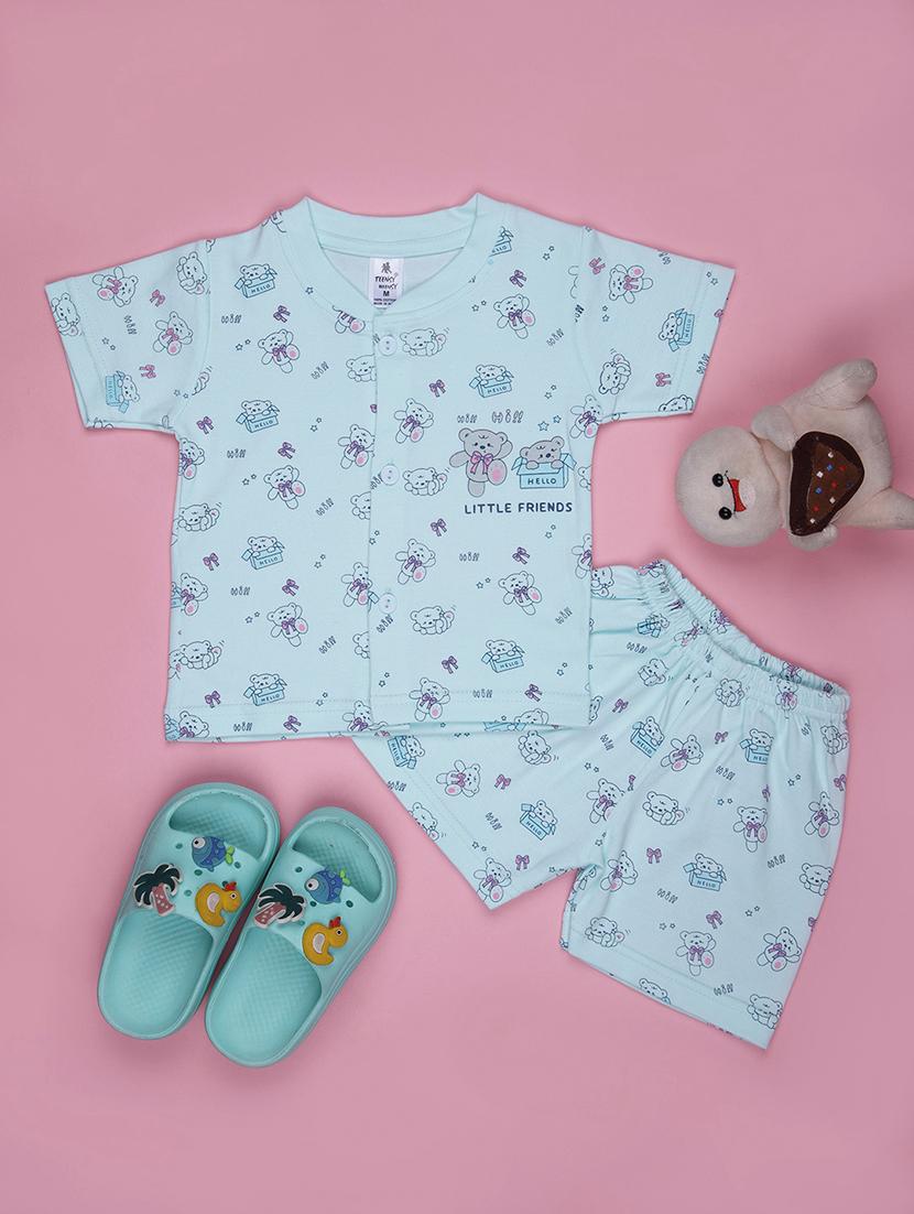 kids printed t-shirt and shorts co-ord set - 21957581 - Zoom Image - 0