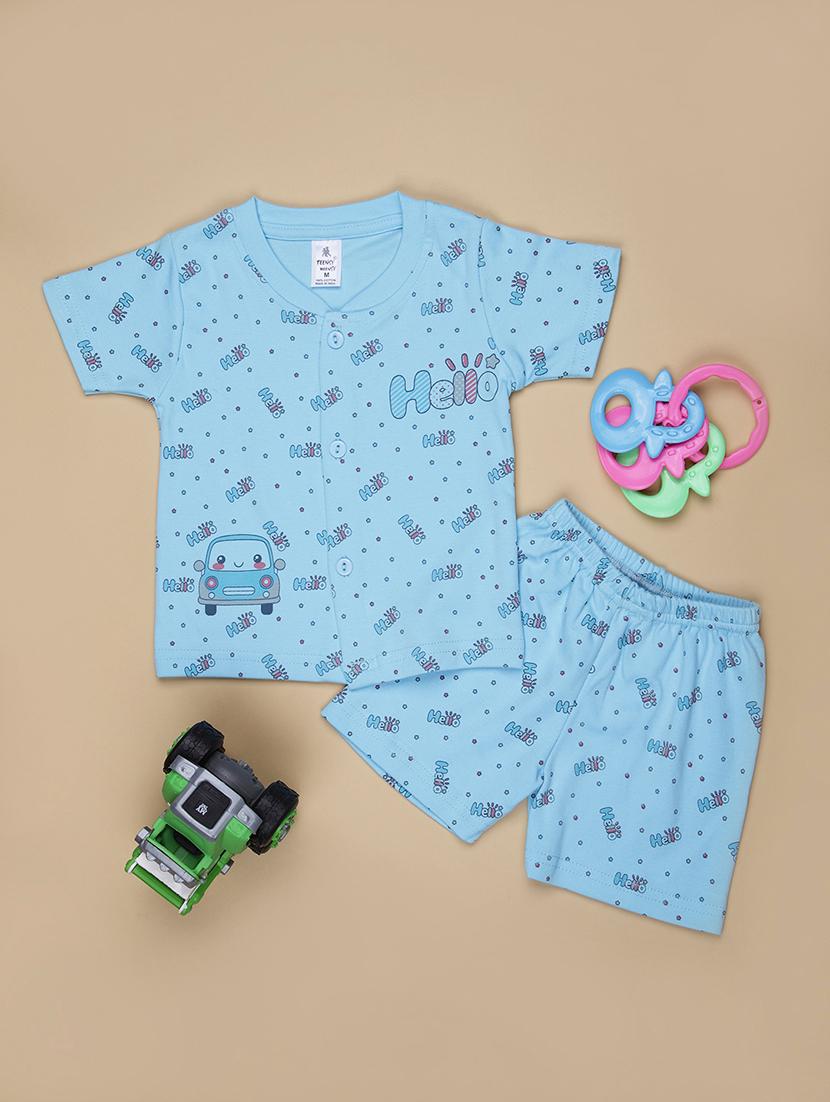 kids printed t-shirt and shorts co-ord set - 21957582 - Zoom Image - 0