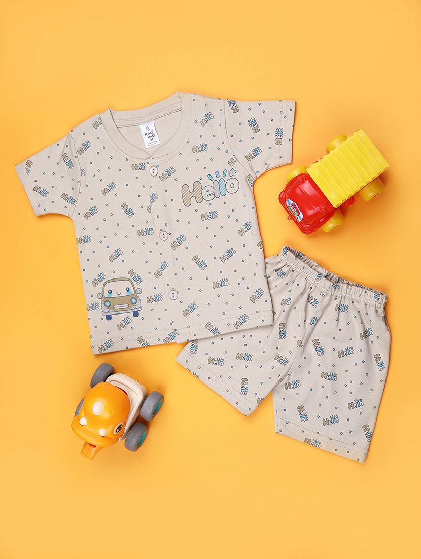 kids printed t-shirt and shorts co-ord set - 21957583 - Zoom Image - 0