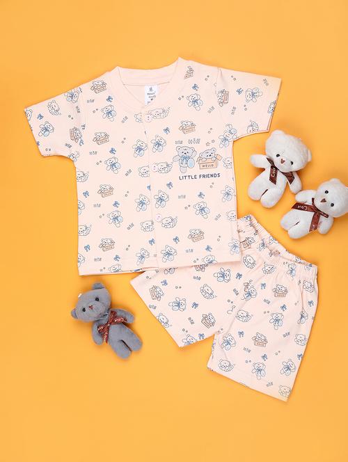 kids printed t-shirt and shorts co-ord set - 21957584 -  Standard Image - 0