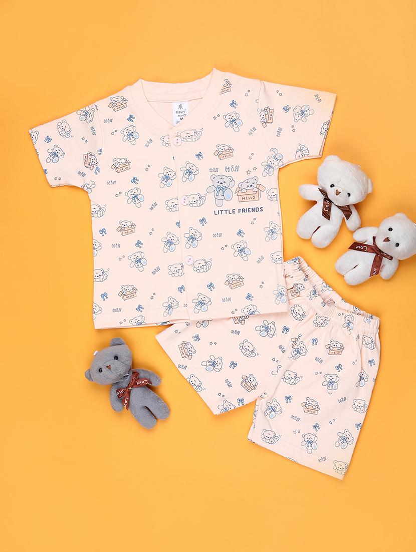 kids printed t-shirt and shorts co-ord set - 21957584 -  Zoom Image - 0