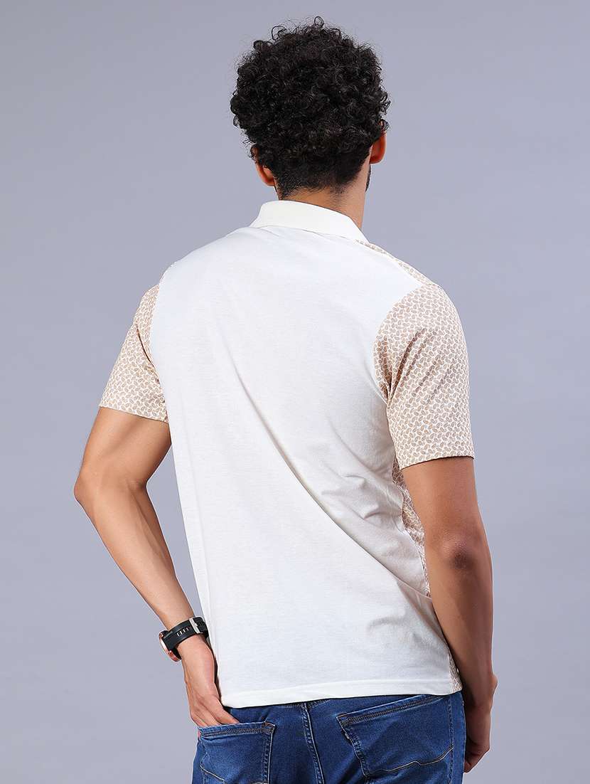 men printed short sleeve regular fit polo t-shirt - 21957633 -  Standard Image - 3