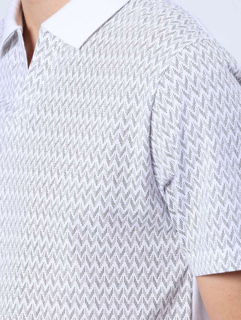 men printed short sleeve regular fit polo t-shirt - 21957634 -  Standard Image - 3