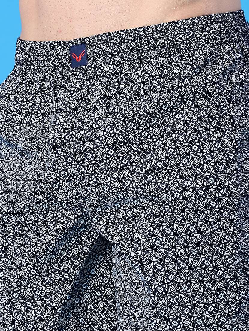 men printed mid rise loungewear boxer - 21957664 -  Standard Image - 5