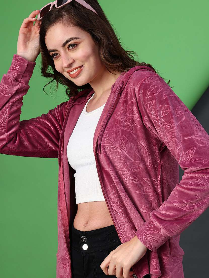 women sef designed long sleeve hooded sweatshirt